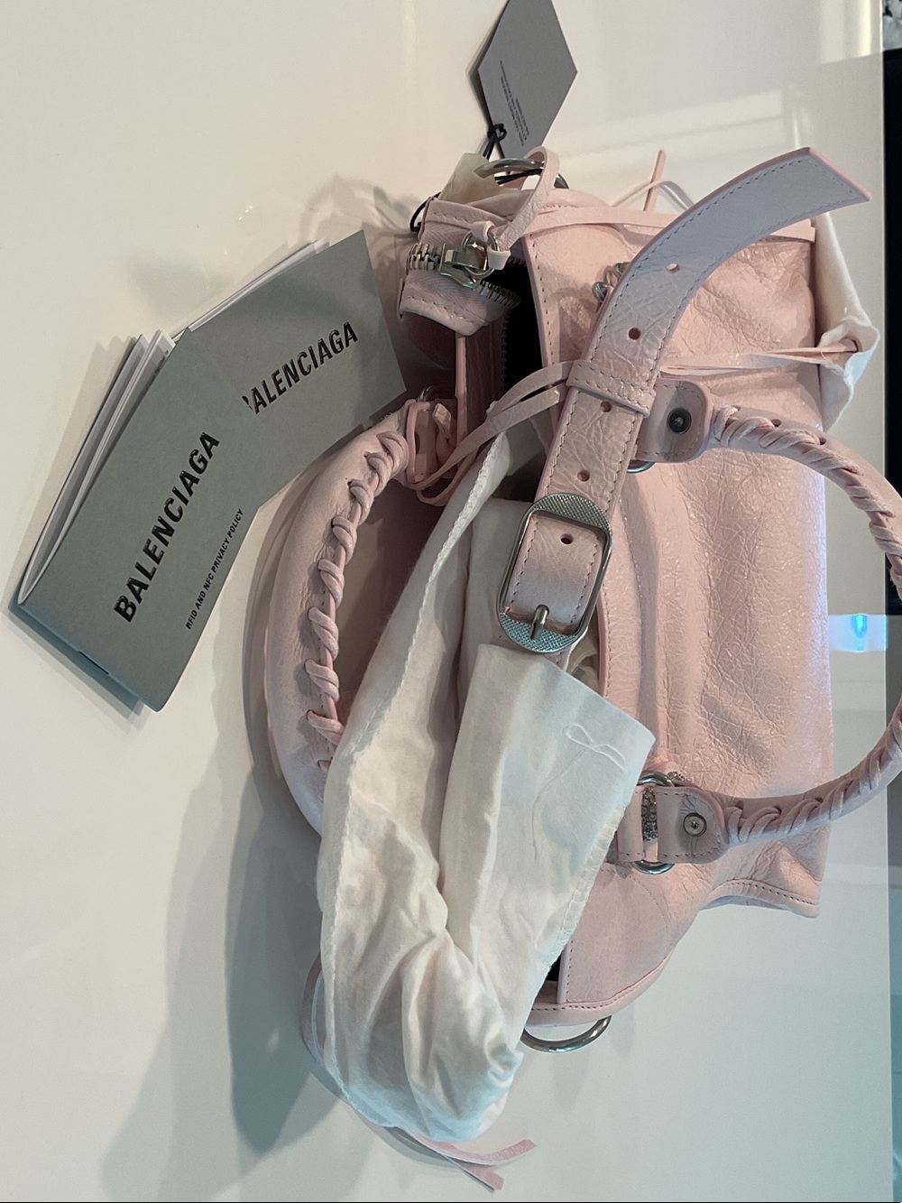 Balenciaga Mini City Bag in Pale Pink with Silver Hardware - Picture 5 of 11